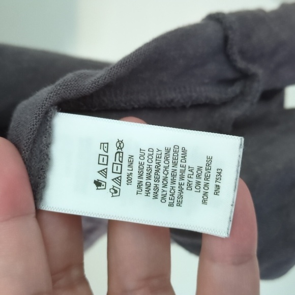 Tahari Linen long line Minimalist Boho Beachy Coastal Open Cardigan DusterLarge - Picture 5 of 8